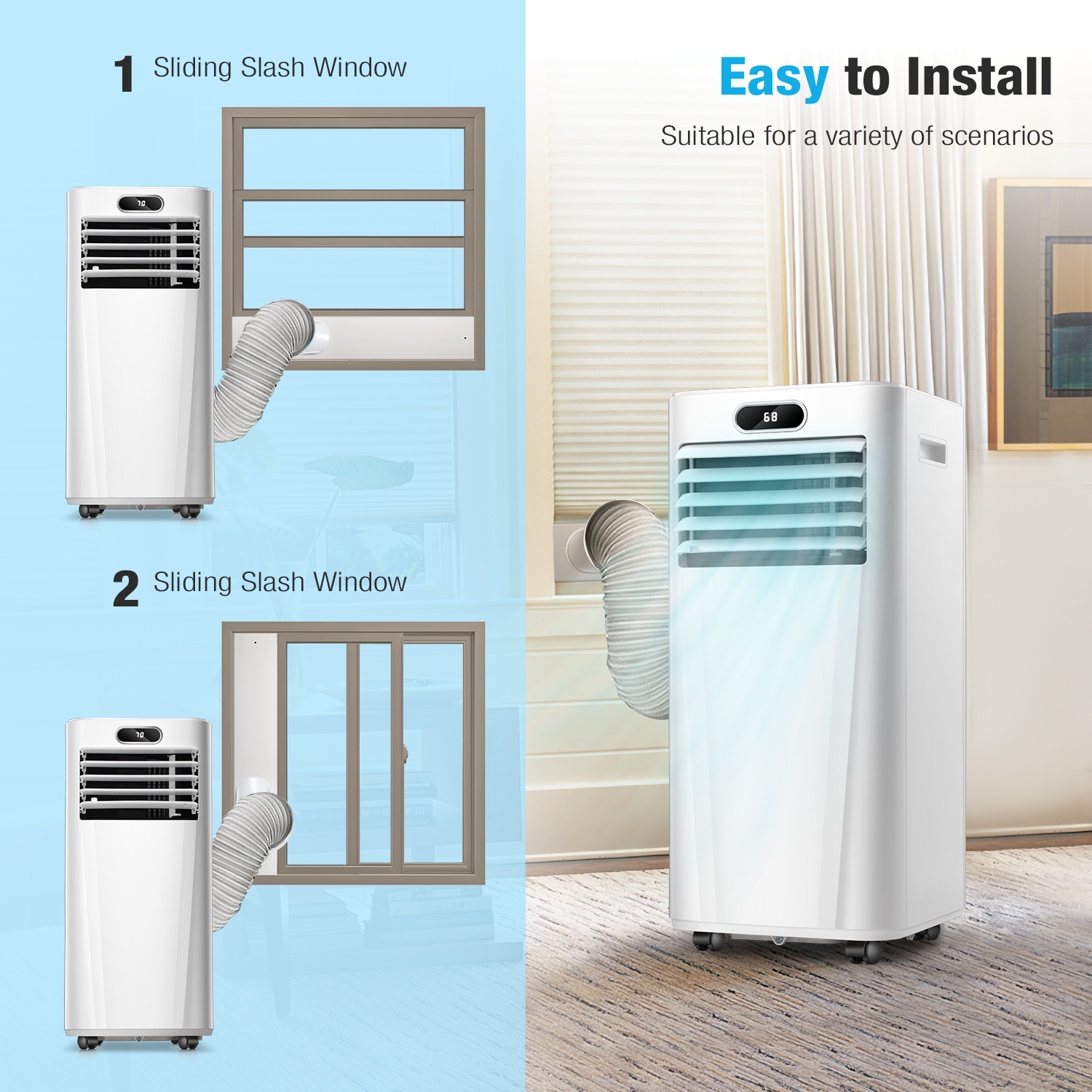 ZAFRO 8,000 BTU Portable Air Conditioner